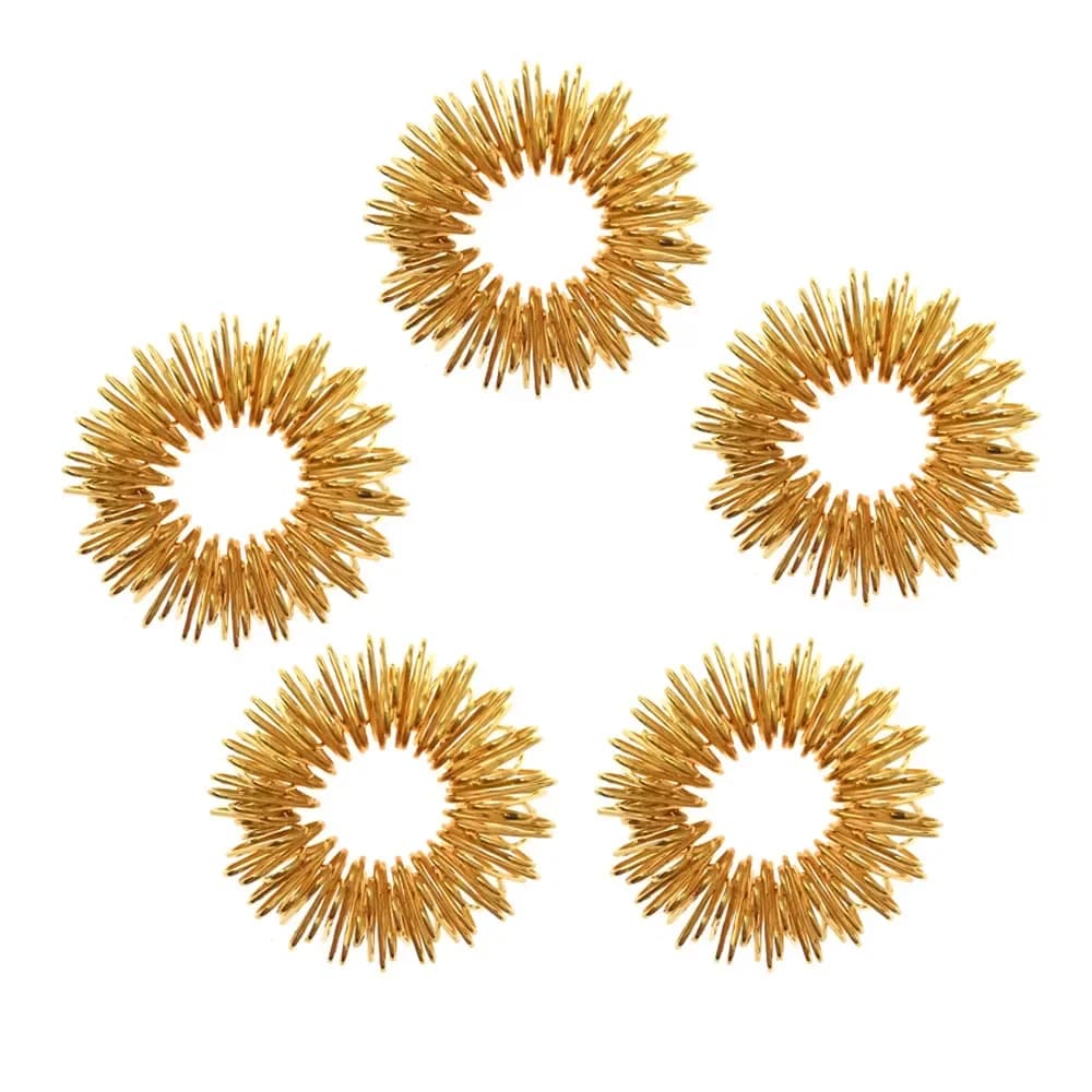 spiky acupressure finger rings set — image 8