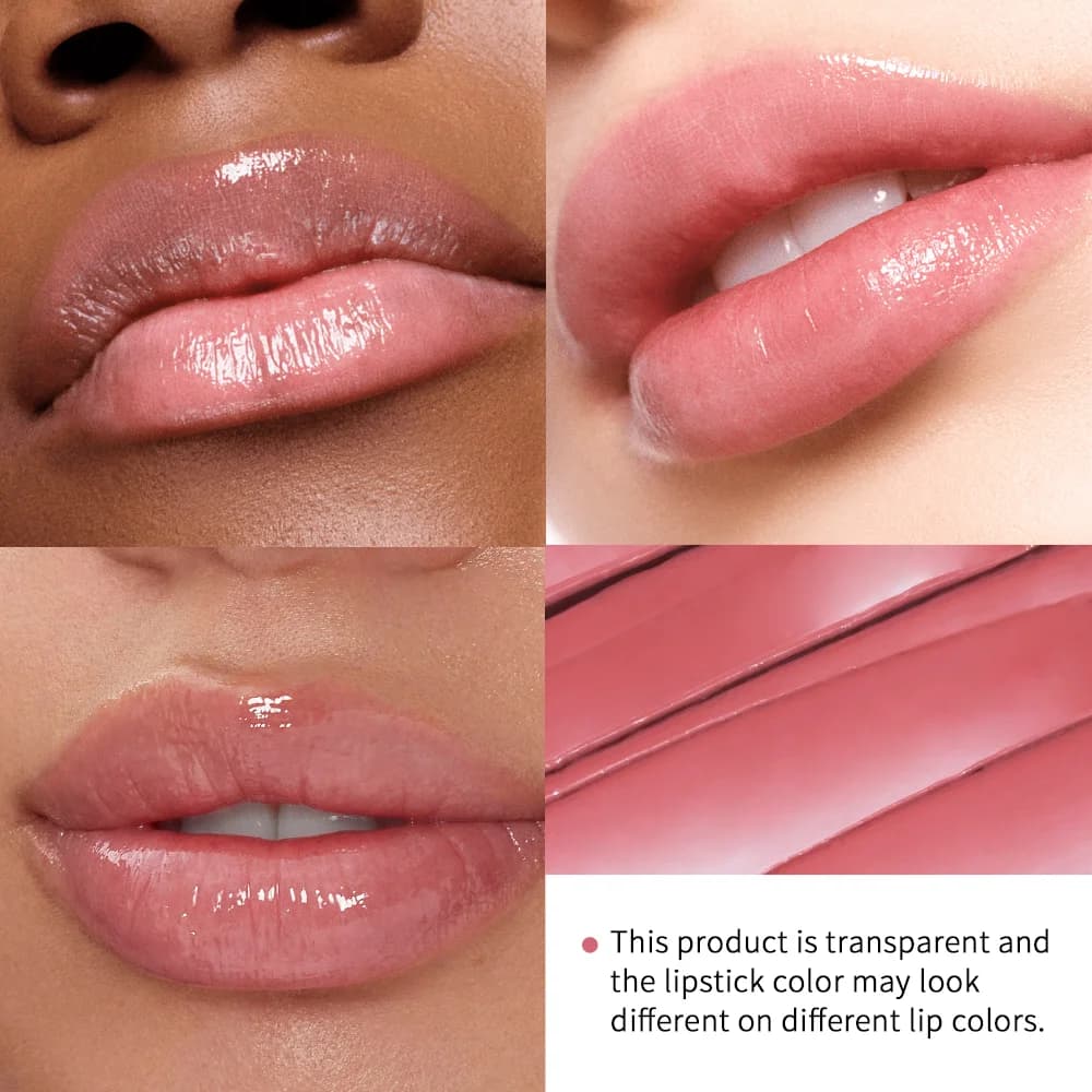 Honey pink tinted lip balm tube — image 3