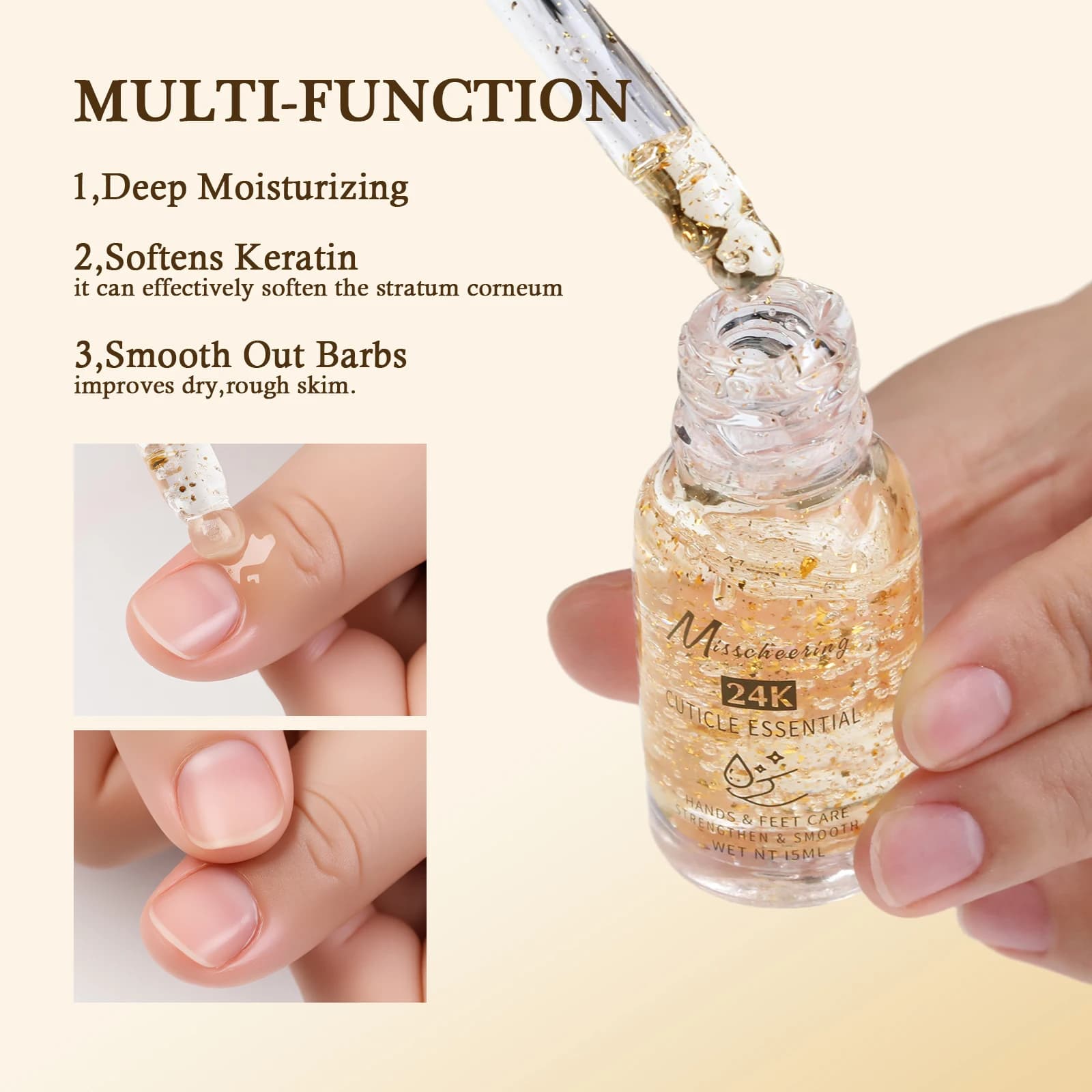 15 ml bottle of 24k gold cuticle oil — image 3