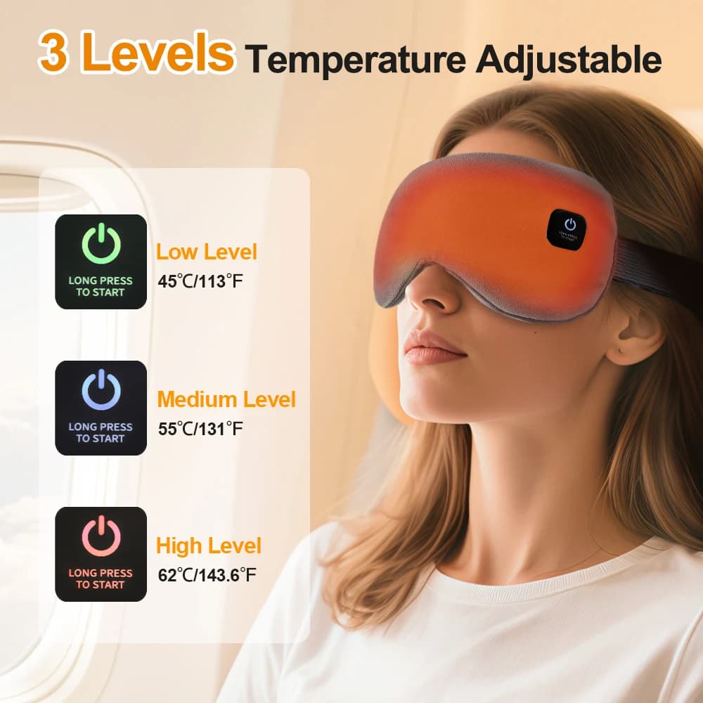 cordless heated eye mask with three heat settings — image 1
