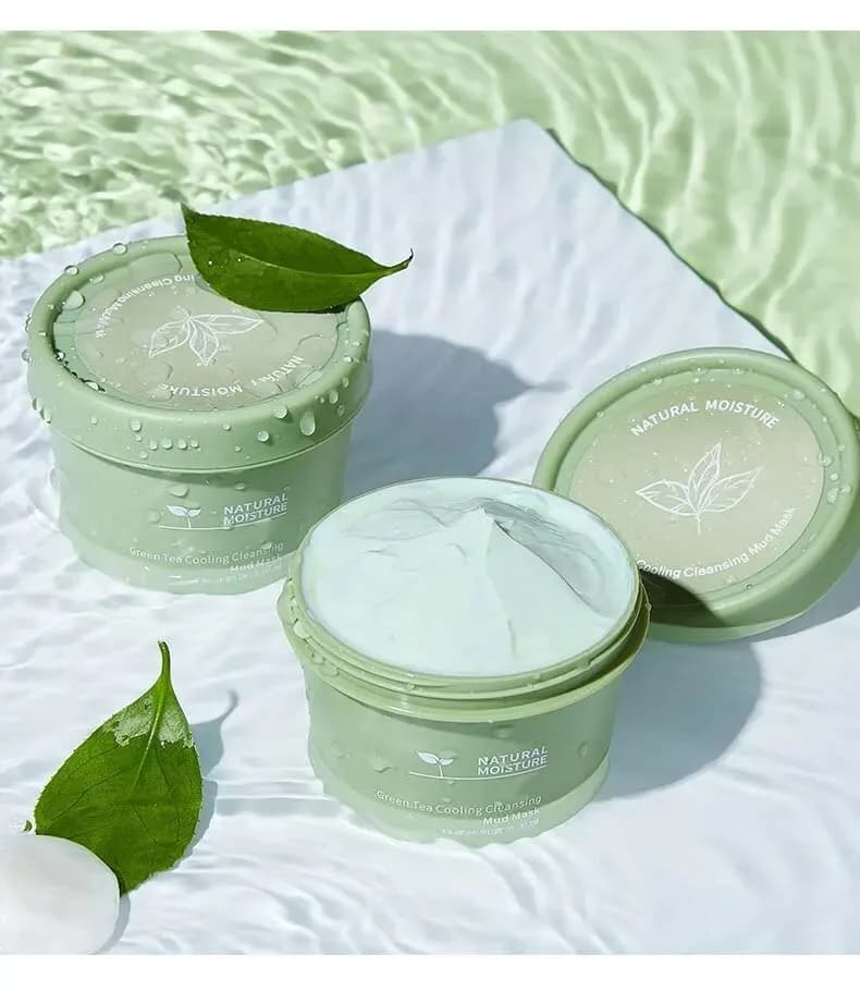 green tea ice mud mask in a jar — image 4