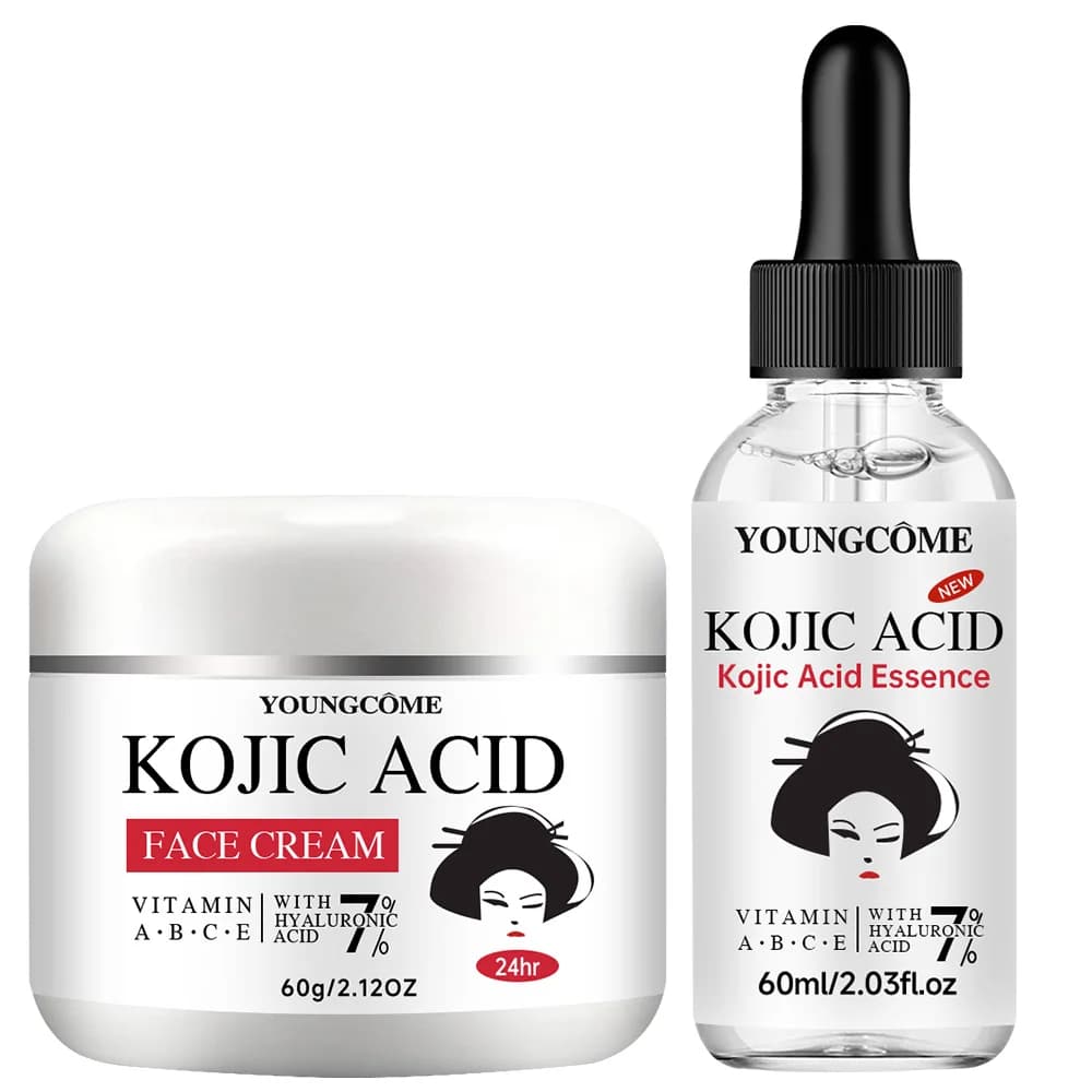 Kojic acid serum and cream bottles in a bundle — image 7