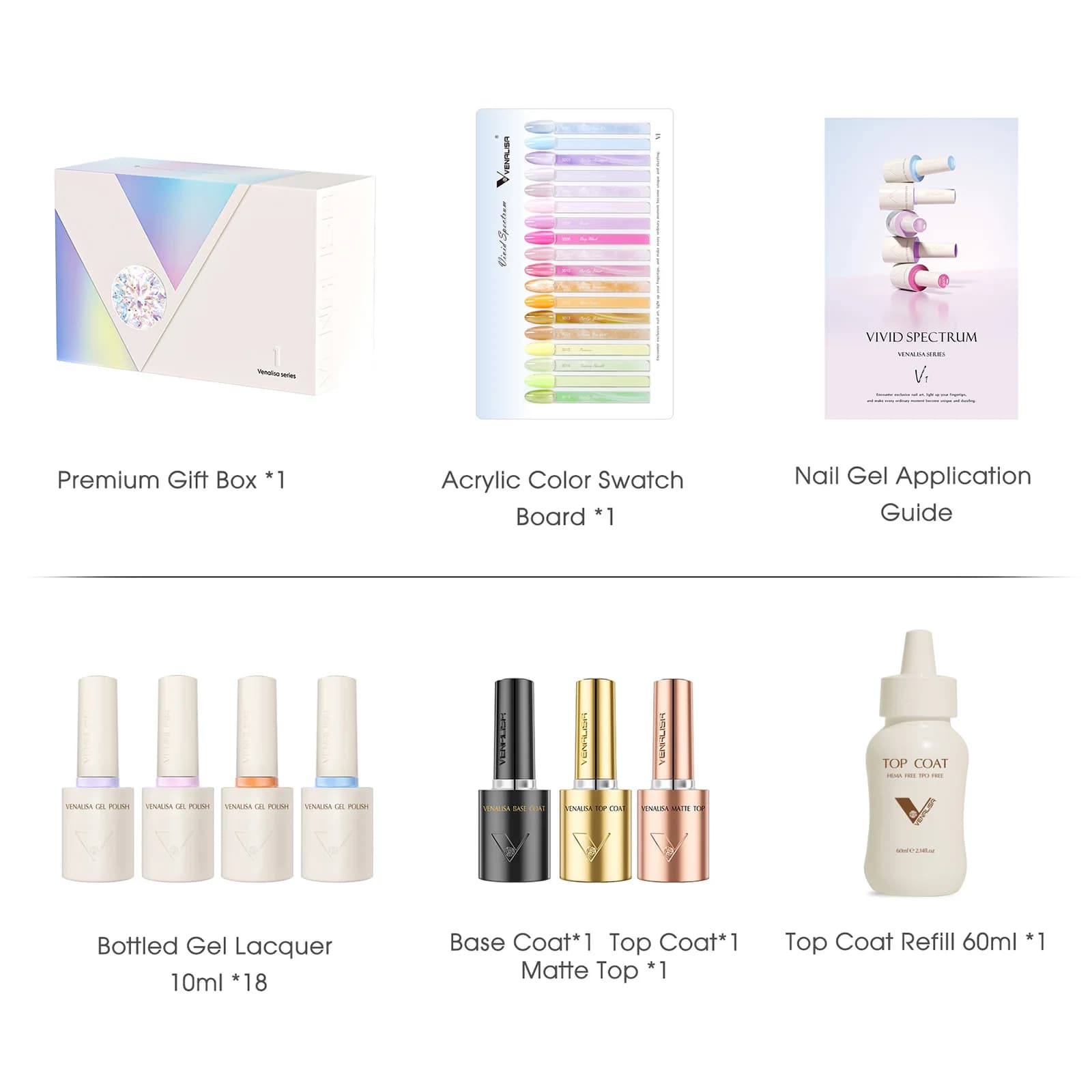 VENALISA V6 New Kit 10ml Nail Gel Polish HEMA FREE TPO FREE Red — image 7