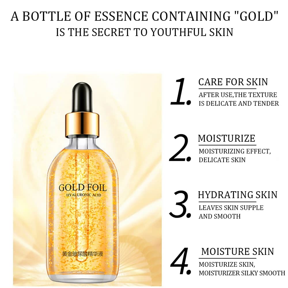 24K gold hyaluronic acid niacinamide face serum bottle — image 5