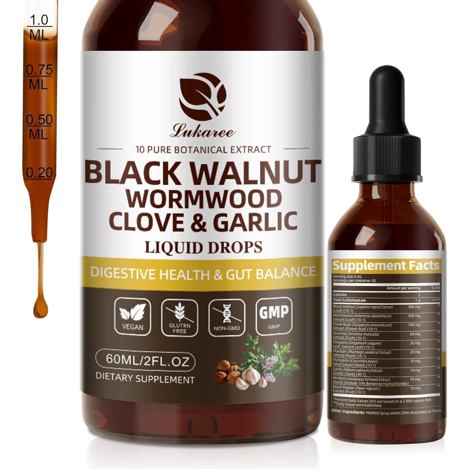 Black Walnut & Wormwood Digestive Cleanse Drops