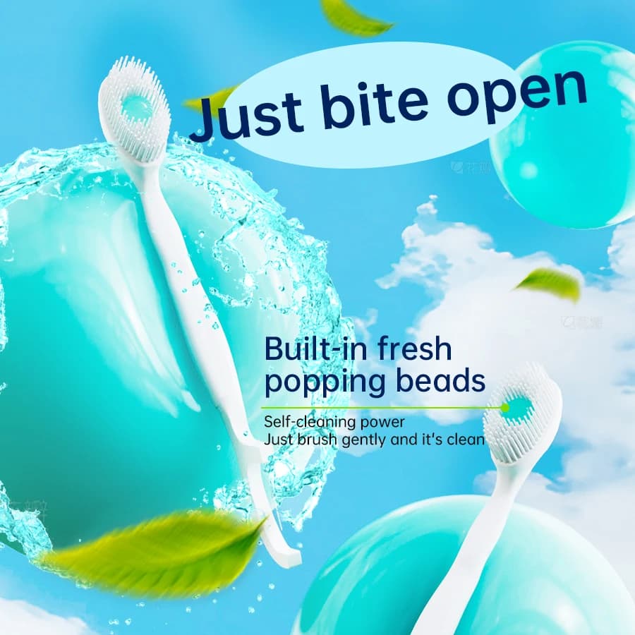 mini disposable travel toothbrush — image 3