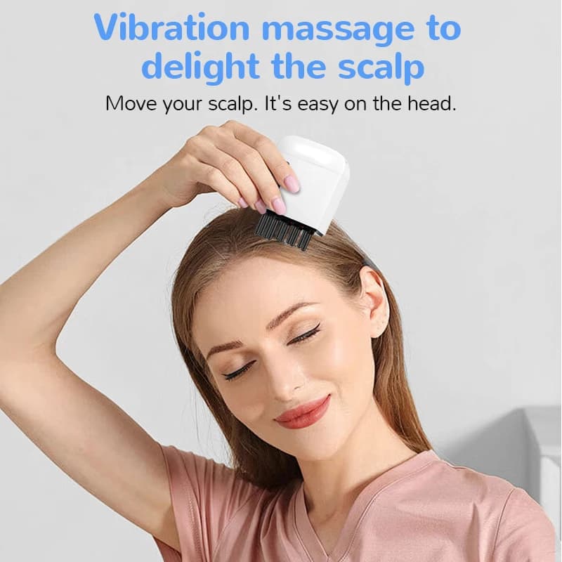 electric scalp massager with red light and vibrating comb — image 2