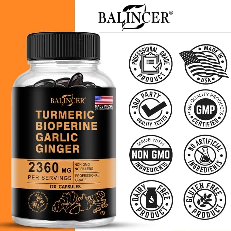 bottles of turmeric black pepper ginger joint support supplement — image 5