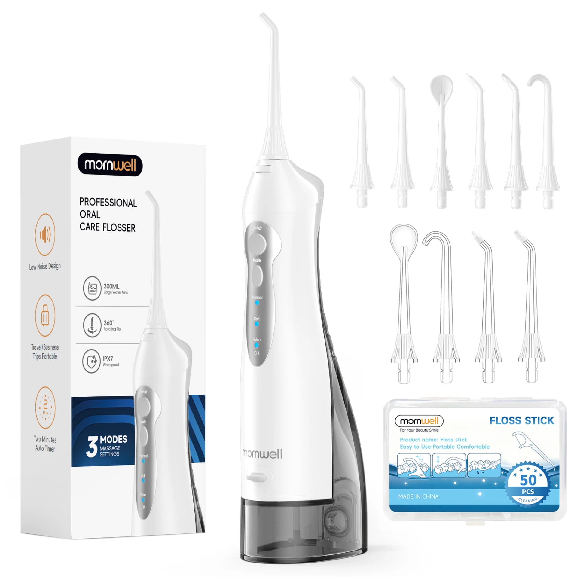 portable cordless water flosser with USB charger — image 8