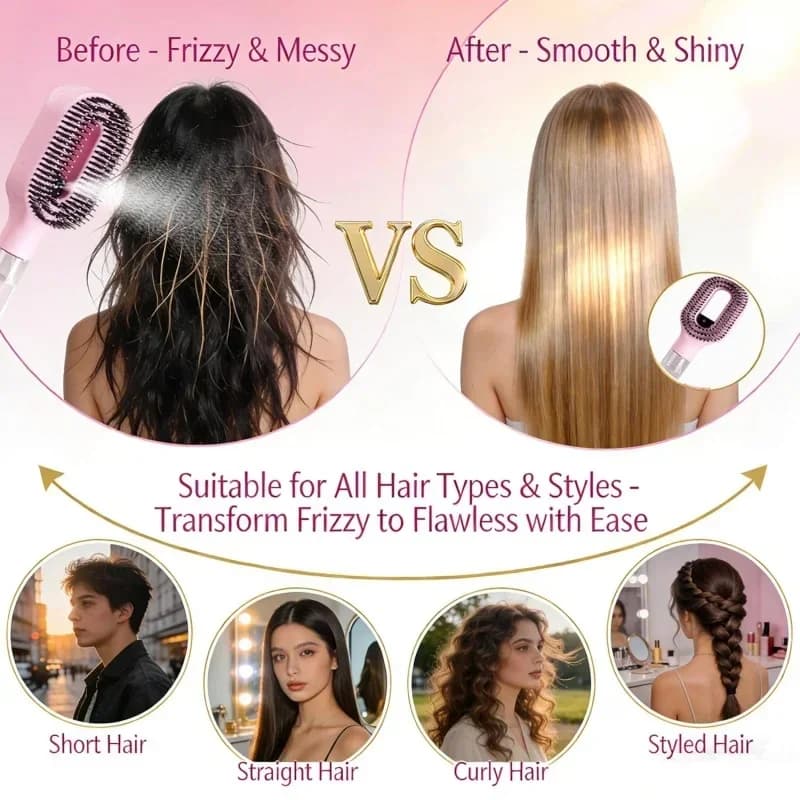 detangling hairbrush with built-in spray bottle — image 5