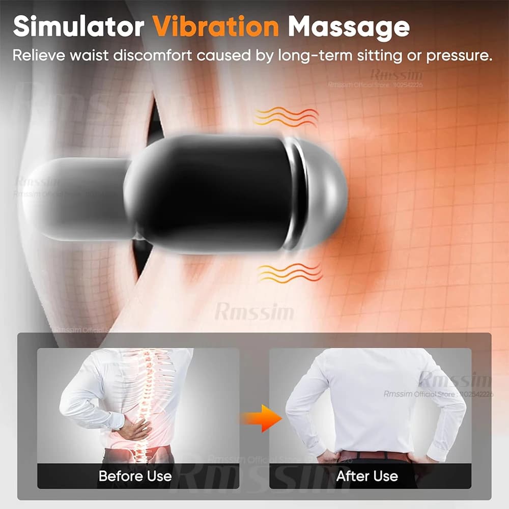 electric lumbar support pillow with heat and vibration — image 4
