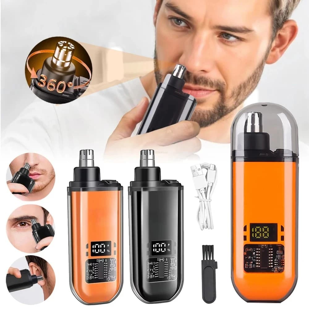 compact USB rechargeable nose and beard trimmer — image 1