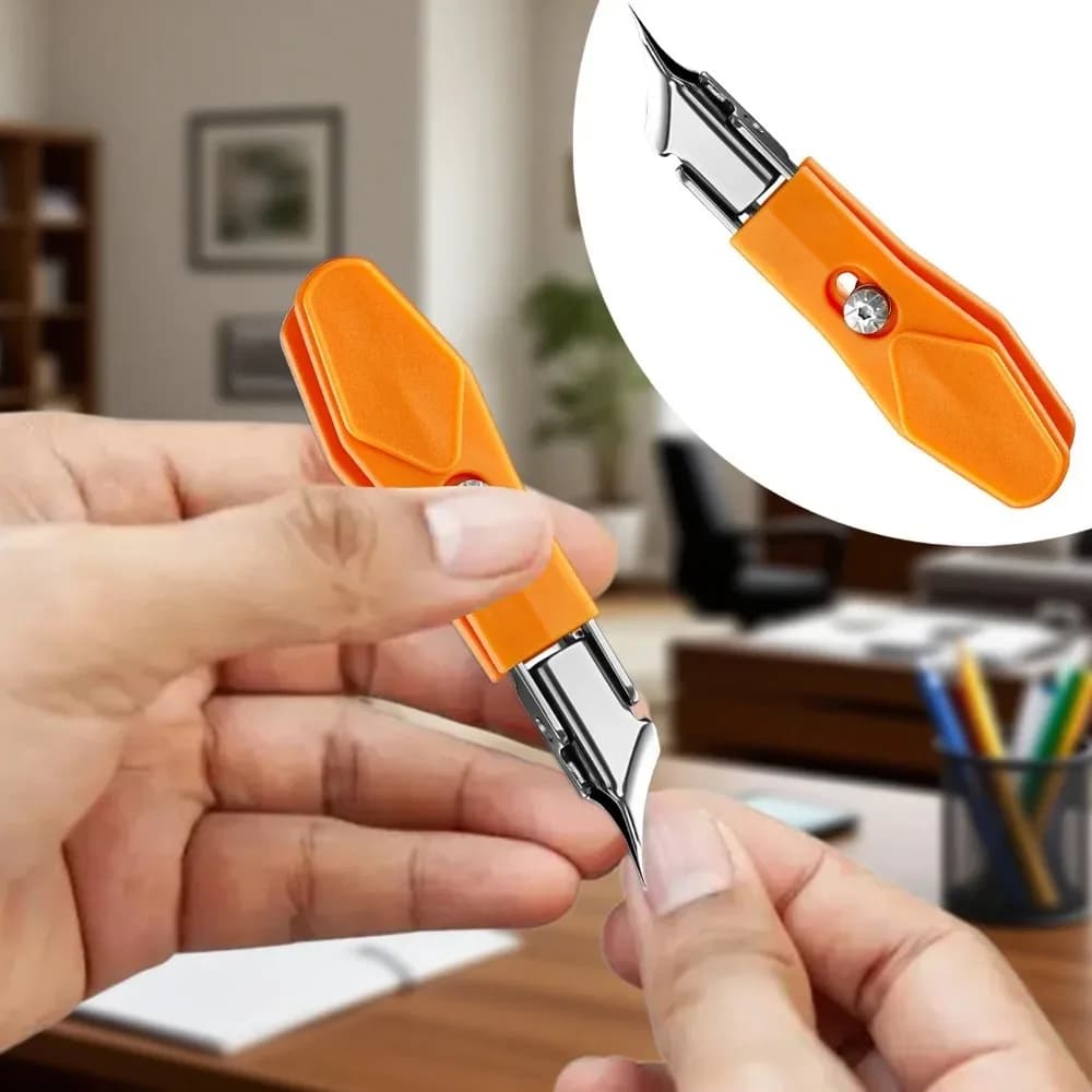Stainless steel slant edge nail clipper with wide opening — image 4
