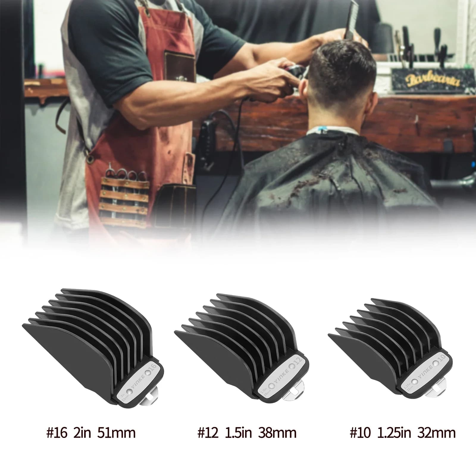 Set of three large limit combs for Wahl hair clippers — image 5