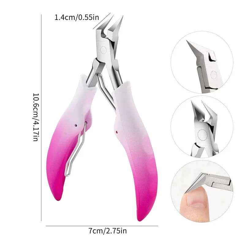 Sharp stainless steel ingrown toenail and cuticle nipper — image 8