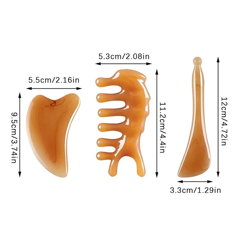 Resin guasha massage board for face and body — image 5