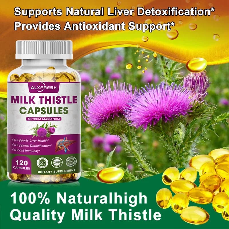 organic milk thistle and dandelion capsules — image 5