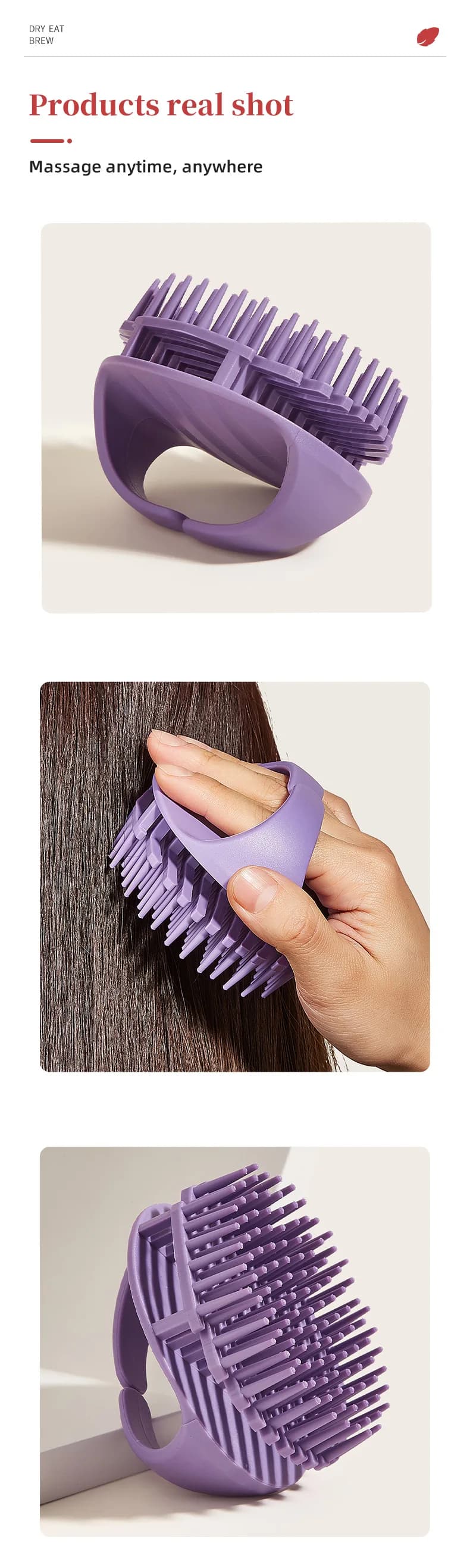 silicone scalp massage brush — image 5