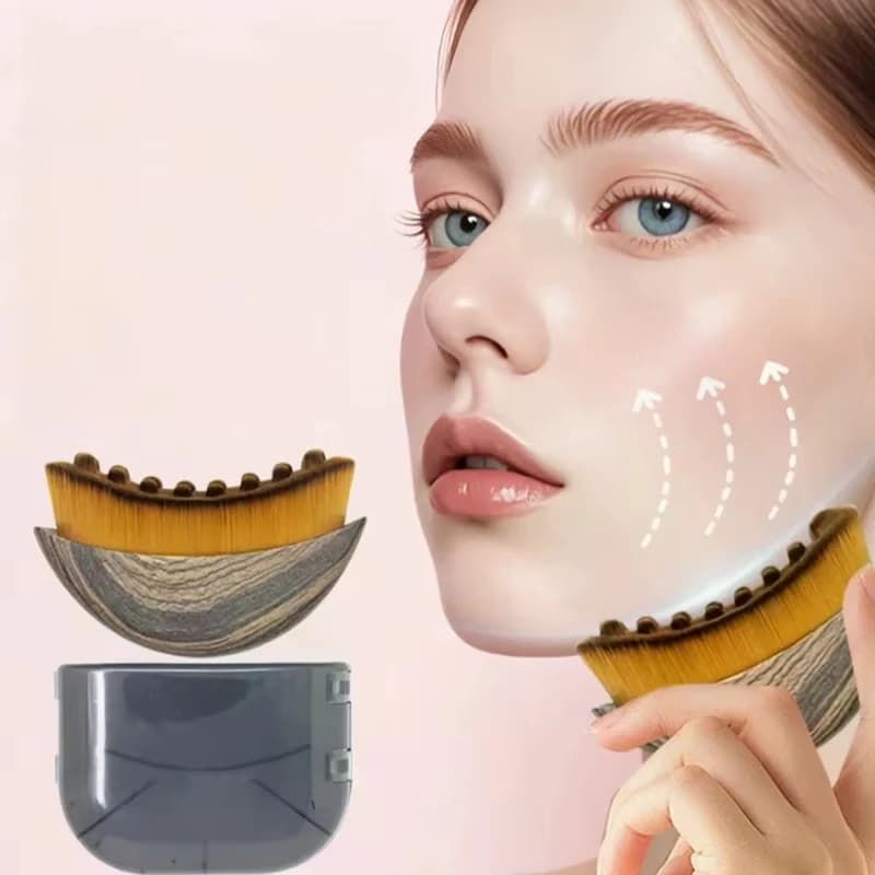 facial massage brush for chin and jawline — image 4