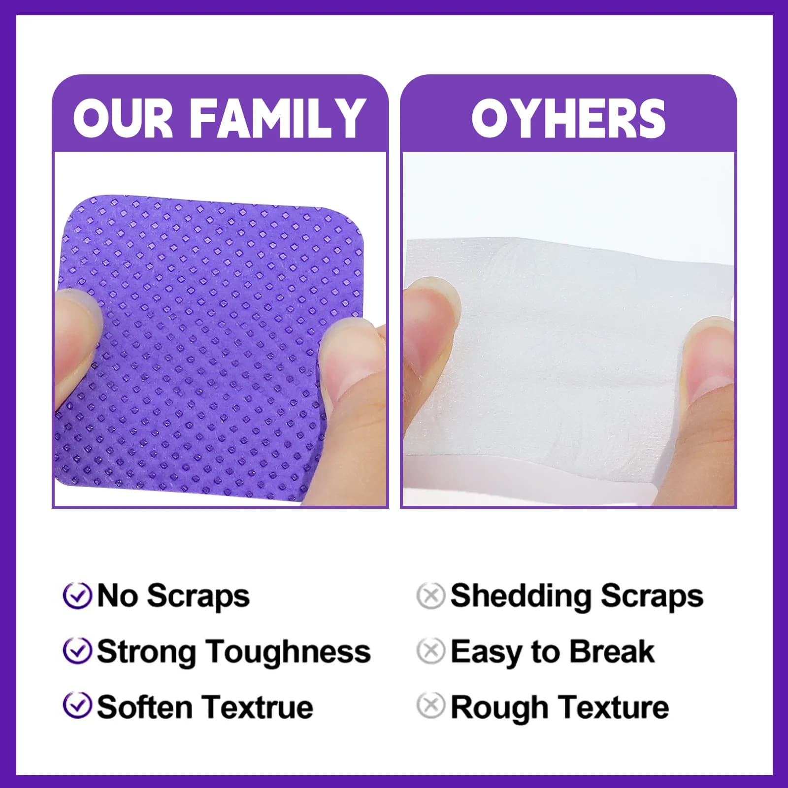 lint-free nail polish remover cotton wipes — image 3