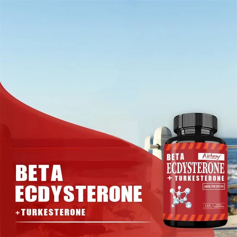 bottles of beta ecdysterone and turkesterone supplement — image 4