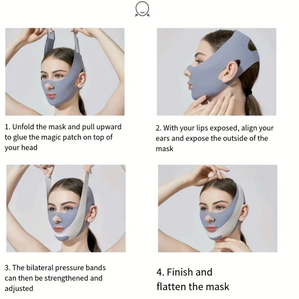 V‑Line face slimming bandage wrapped around jawline — image 6