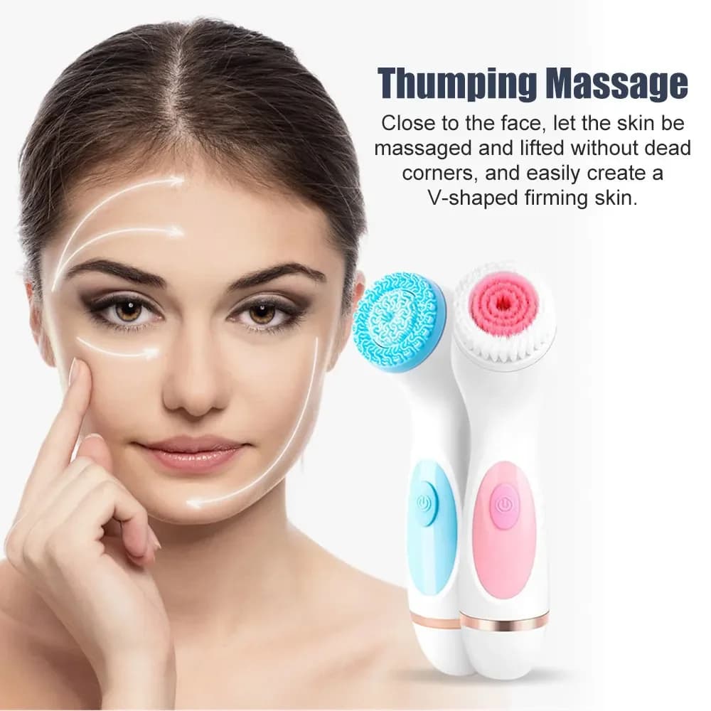 3-in-1 ultrasonic facial cleansing brush with rotating head — image 5