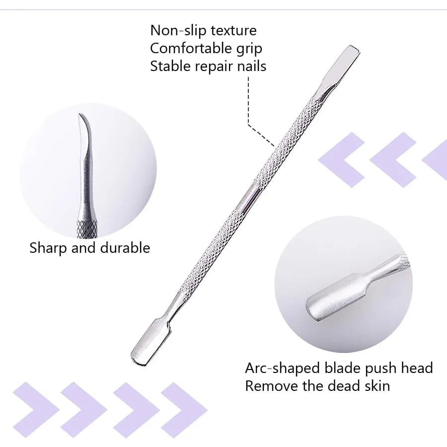 Stainless steel double‑sided cuticle remover set of four — image 4
