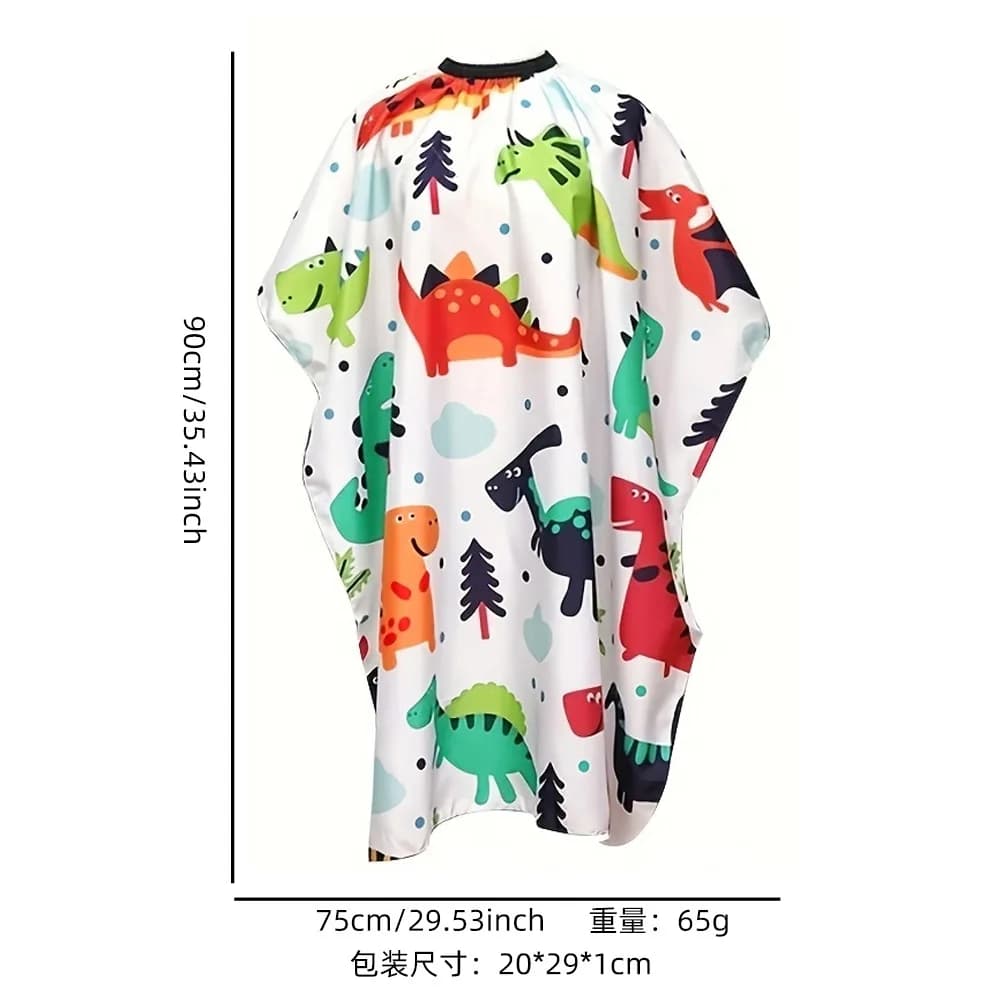 waterproof cartoon haircut cape for kids — image 5