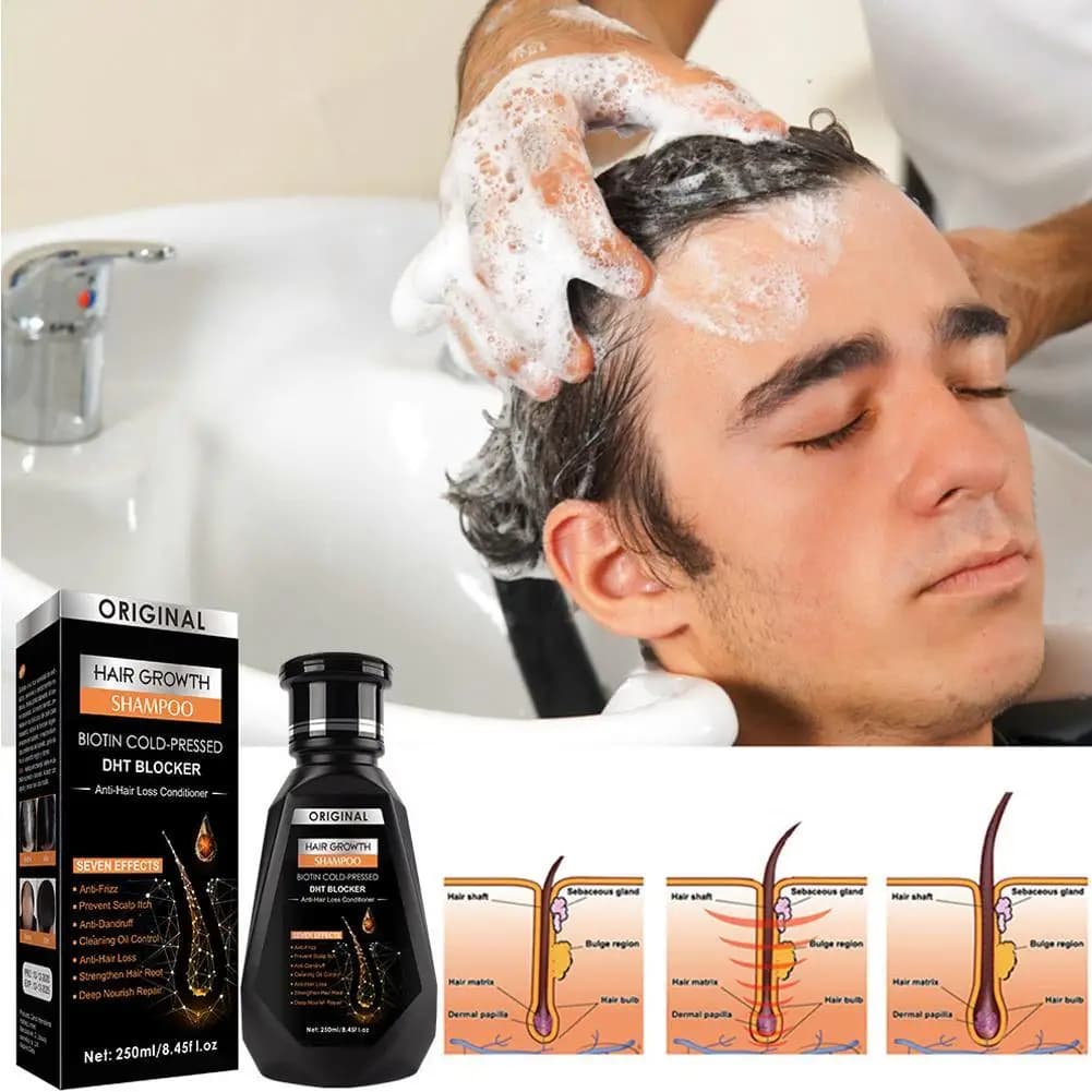 250 ml bottle of biotin ginger shampoo — image 3