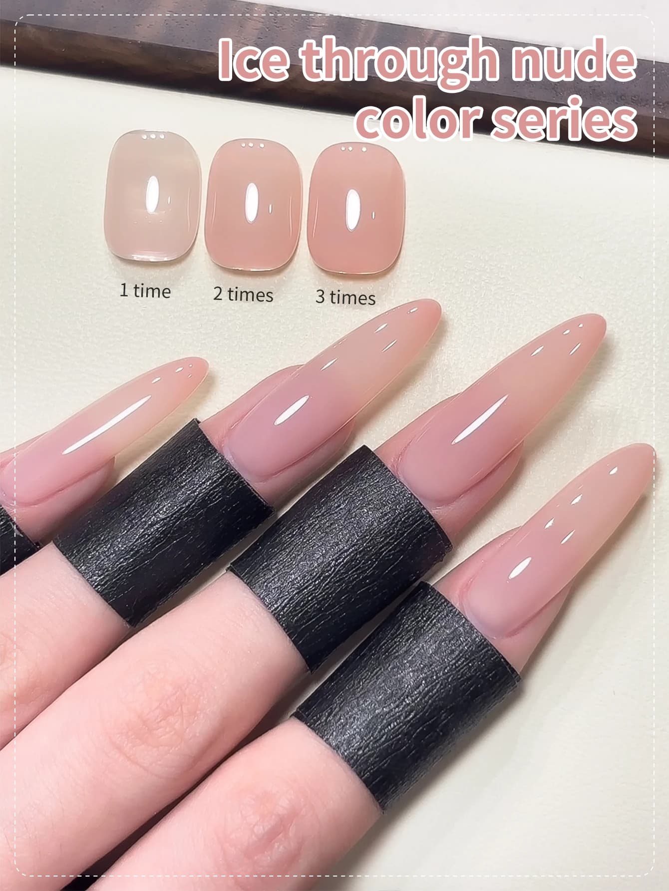 Jelly Ice nude peelable nail polish set, 6 bottles — image 3