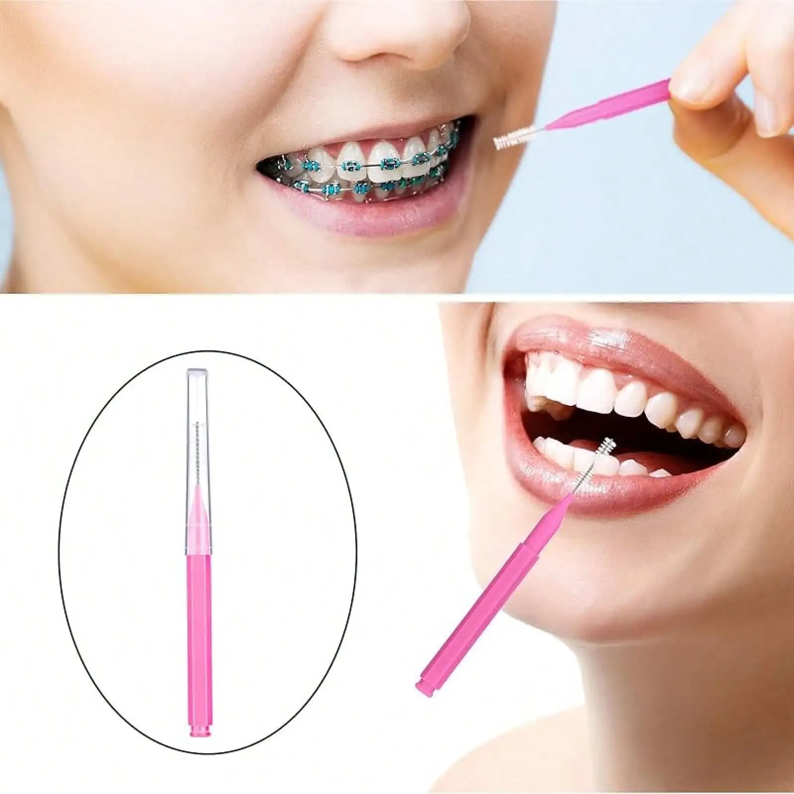 interdental brush toothpick set with 100 pieces — image 2