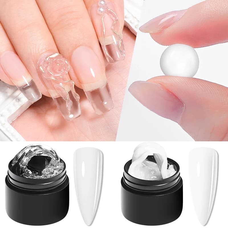 clear non-stick gel nail extension set — image 2