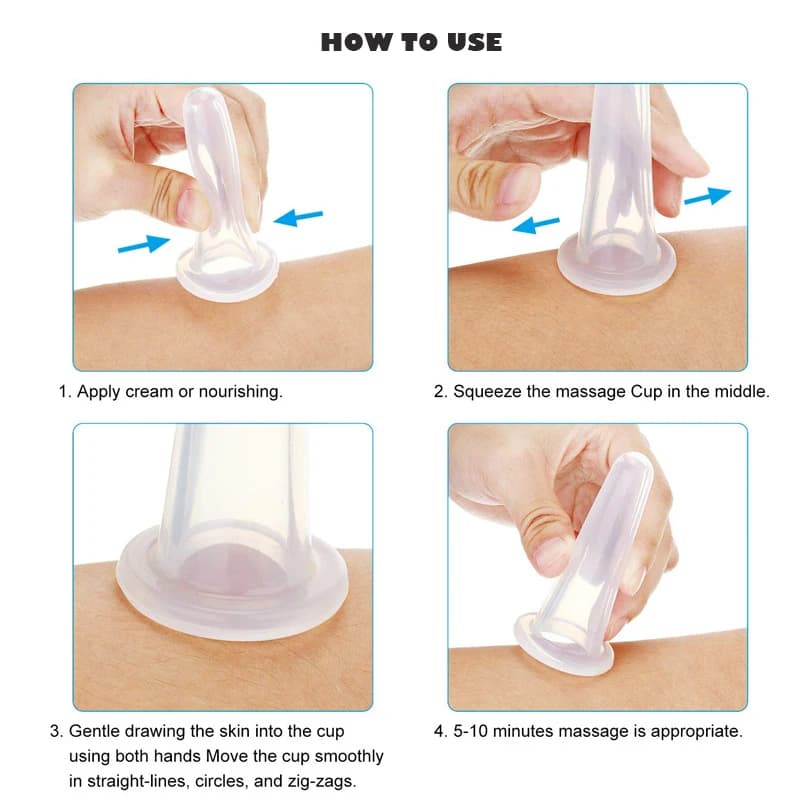silicone facial cupping set with four cups — image 5
