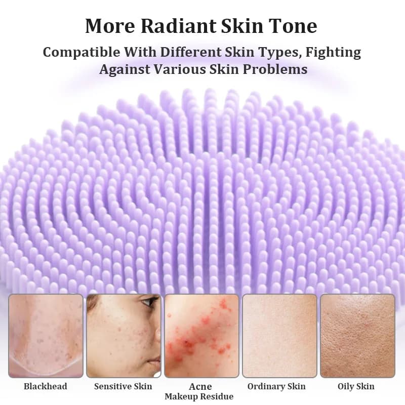 waterproof rechargeable sonic facial cleansing brush — image 3