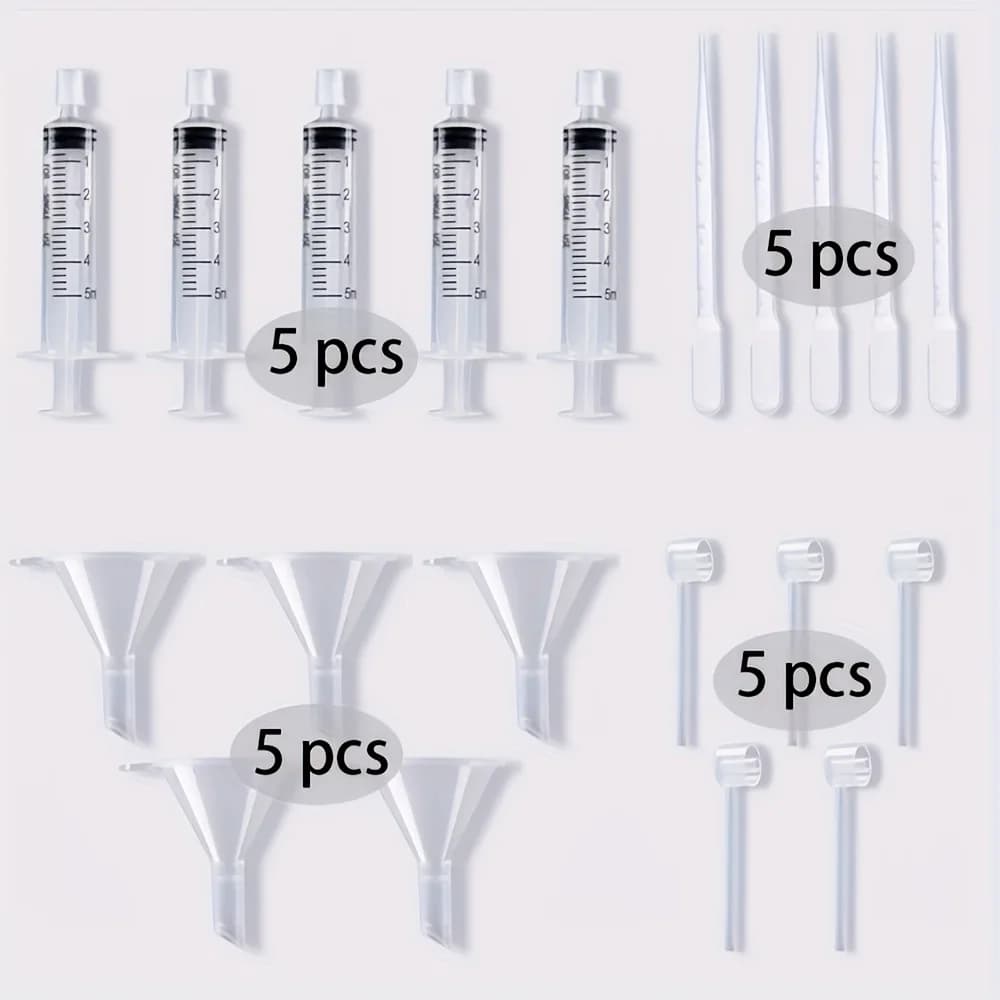 Perfume supplement set with funnel, pipette, dropper and syringe — image 8