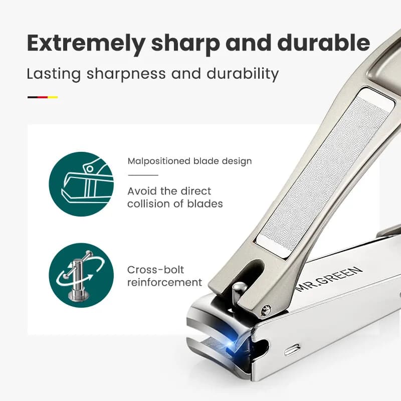Stainless steel anti‑splash nail clipper — image 2