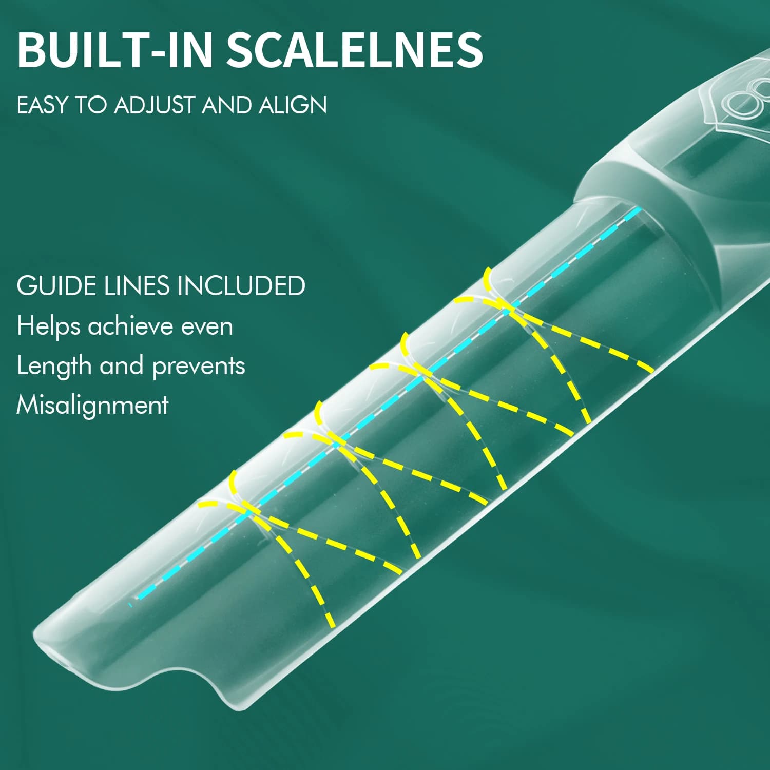 clear reusable dual nail forms for French tip extensions — image 4