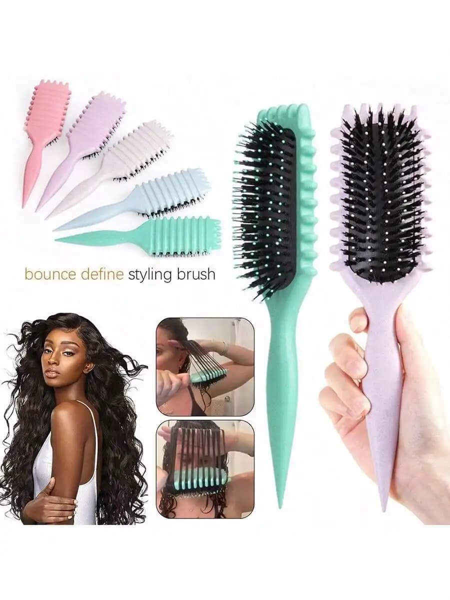 Curl defining brush for curly hair — image 1