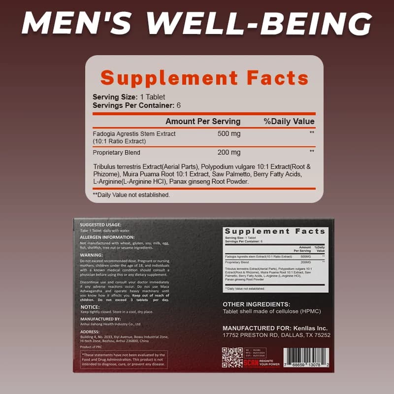 Blue Pills men's daily supplement bottle — image 3