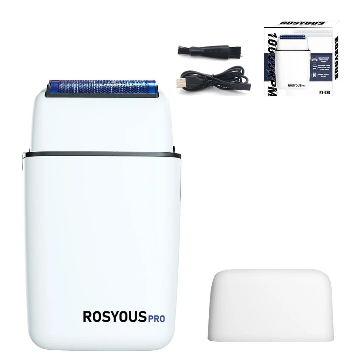 Rosyous RS620 double foil electric shaver in blue — image 7