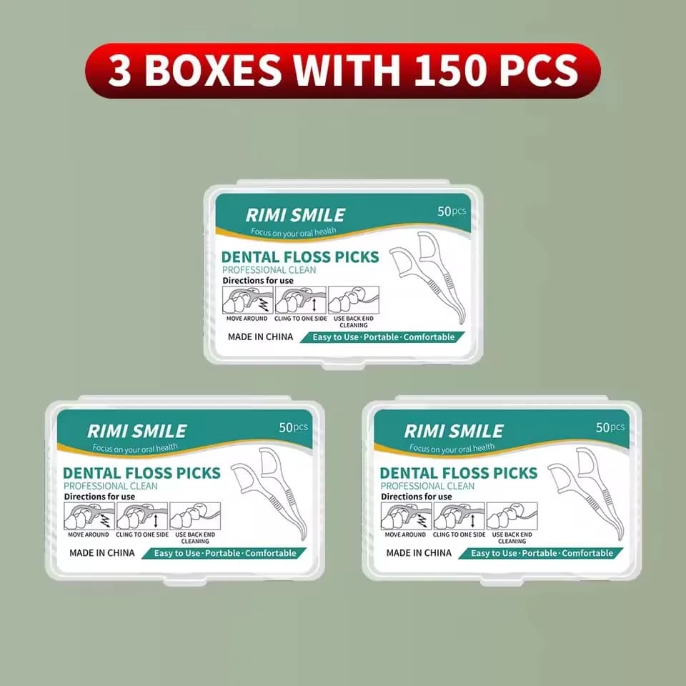 Disposable plastic dental floss sticks in a box — image 8