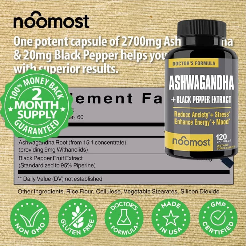 bottle of organic ashwagandha capsules — image 6