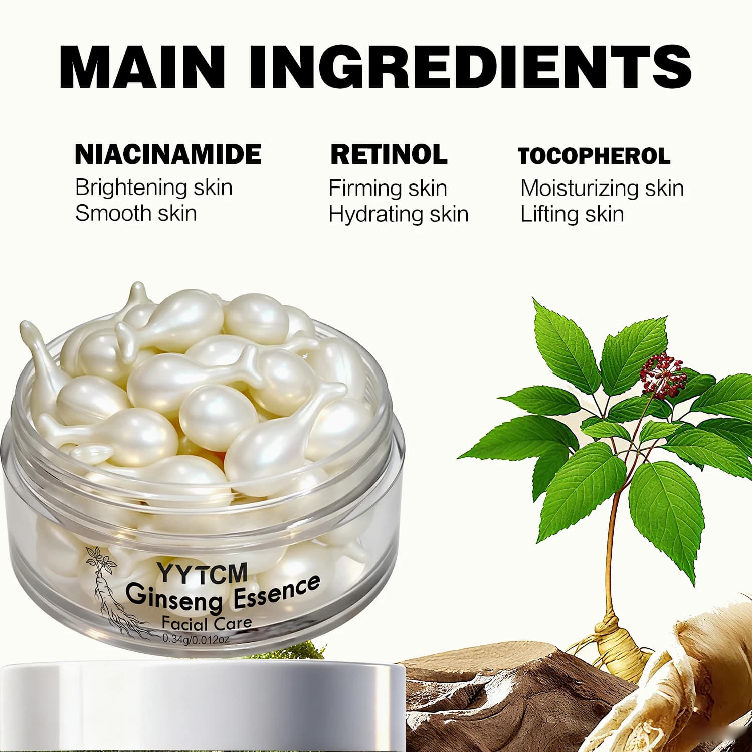 ginseng essence capsules bottle with 30 capsules — image 3