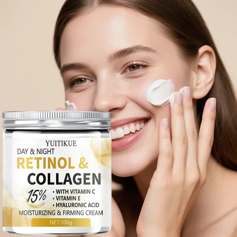 YUITIKUE 15% retinol collagen day and night cream tube — image 5