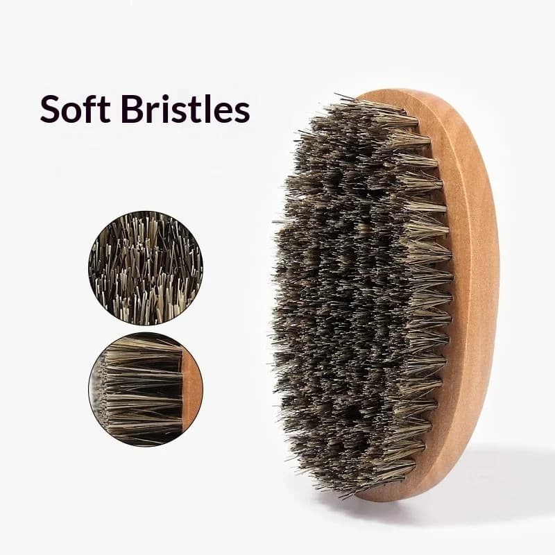 Boar bristle beard brush for men — image 2