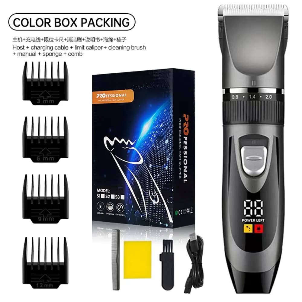 electric hair clipper set with digital display — image 8