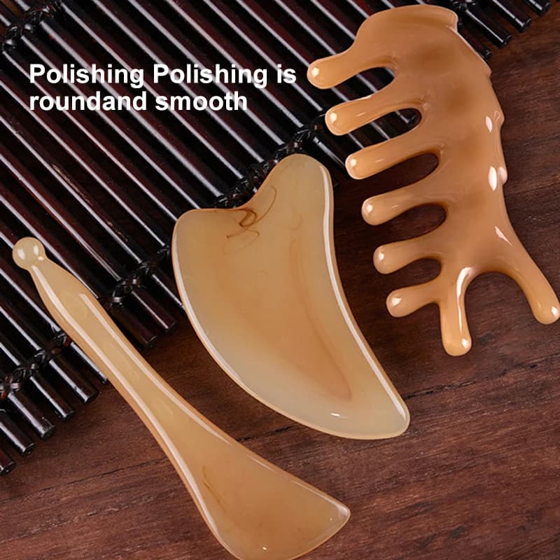 Resin guasha massage board for face and body — image 4