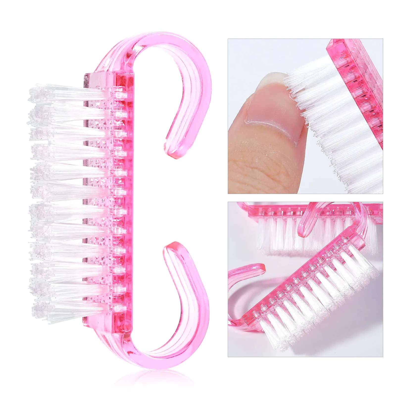 pink acrylic nail brush set of 20 pieces — image 1