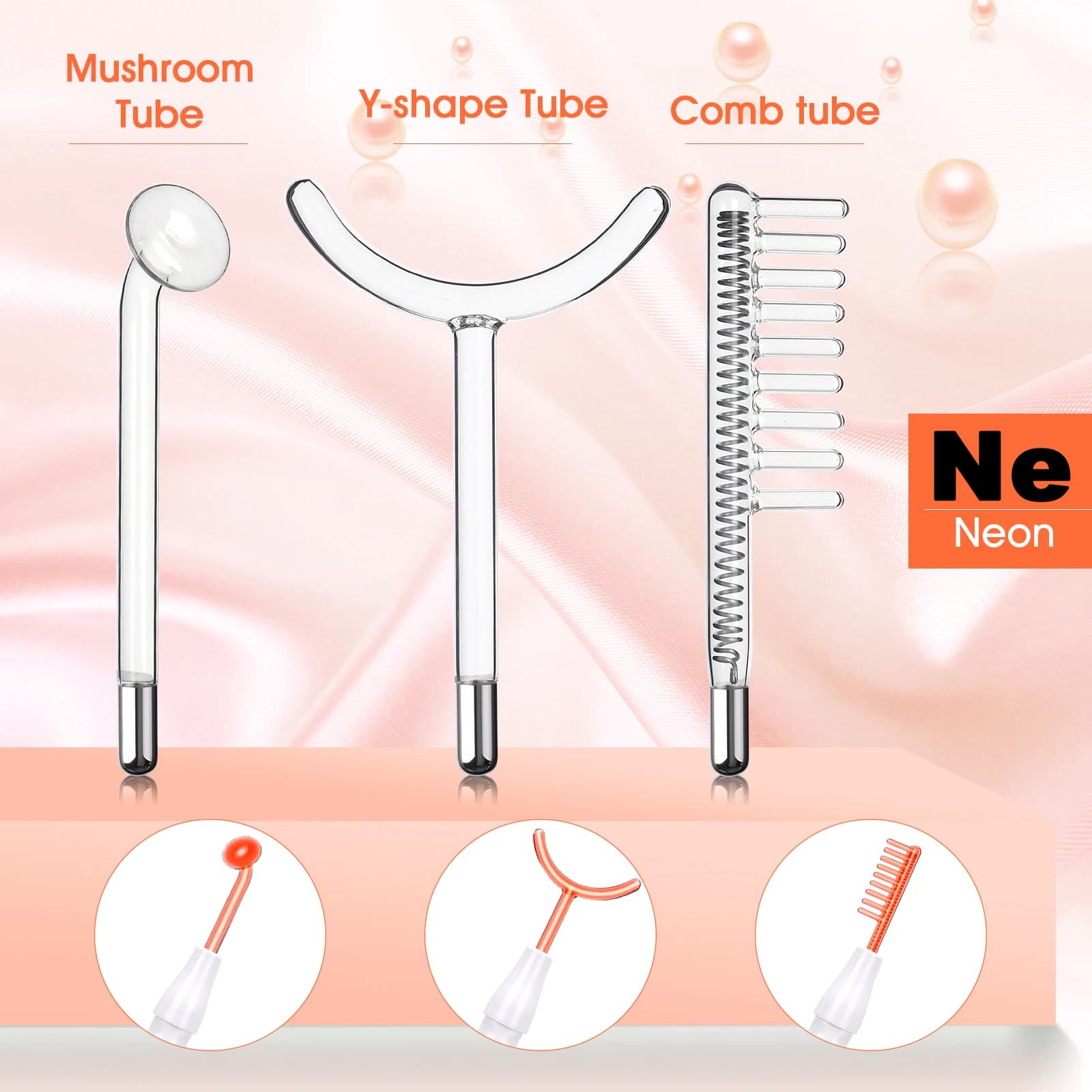 high frequency facial electrotherapy wand with glass electrode — image 6